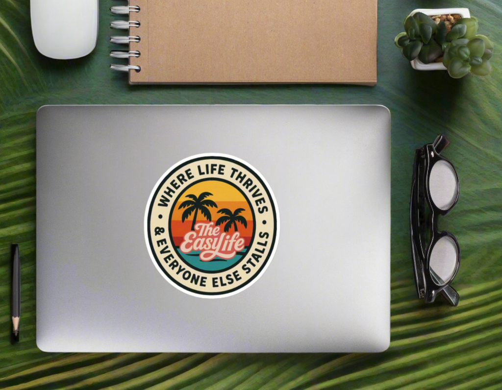 The Easy Life™ Twin Palms Sticker