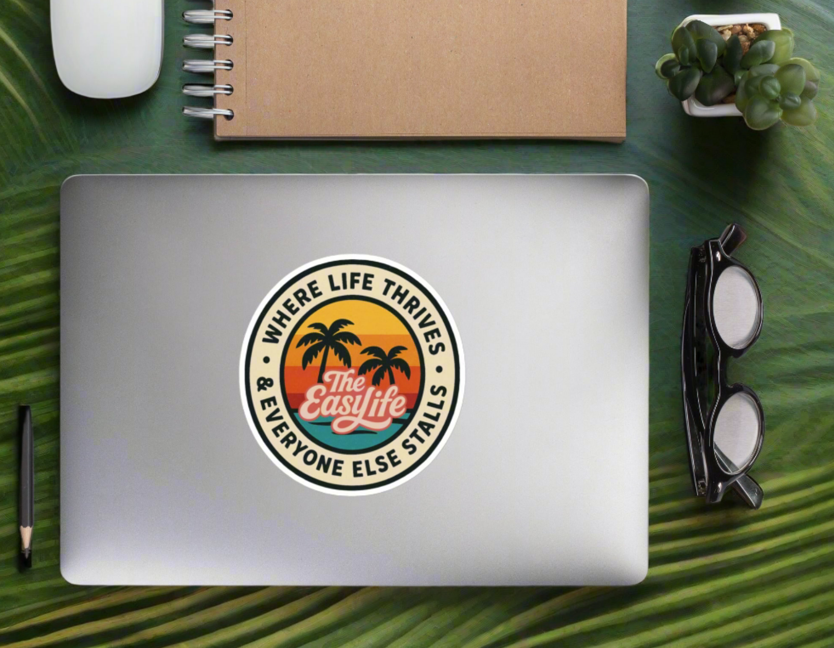 The Easy Life™ Twin Palms Sticker