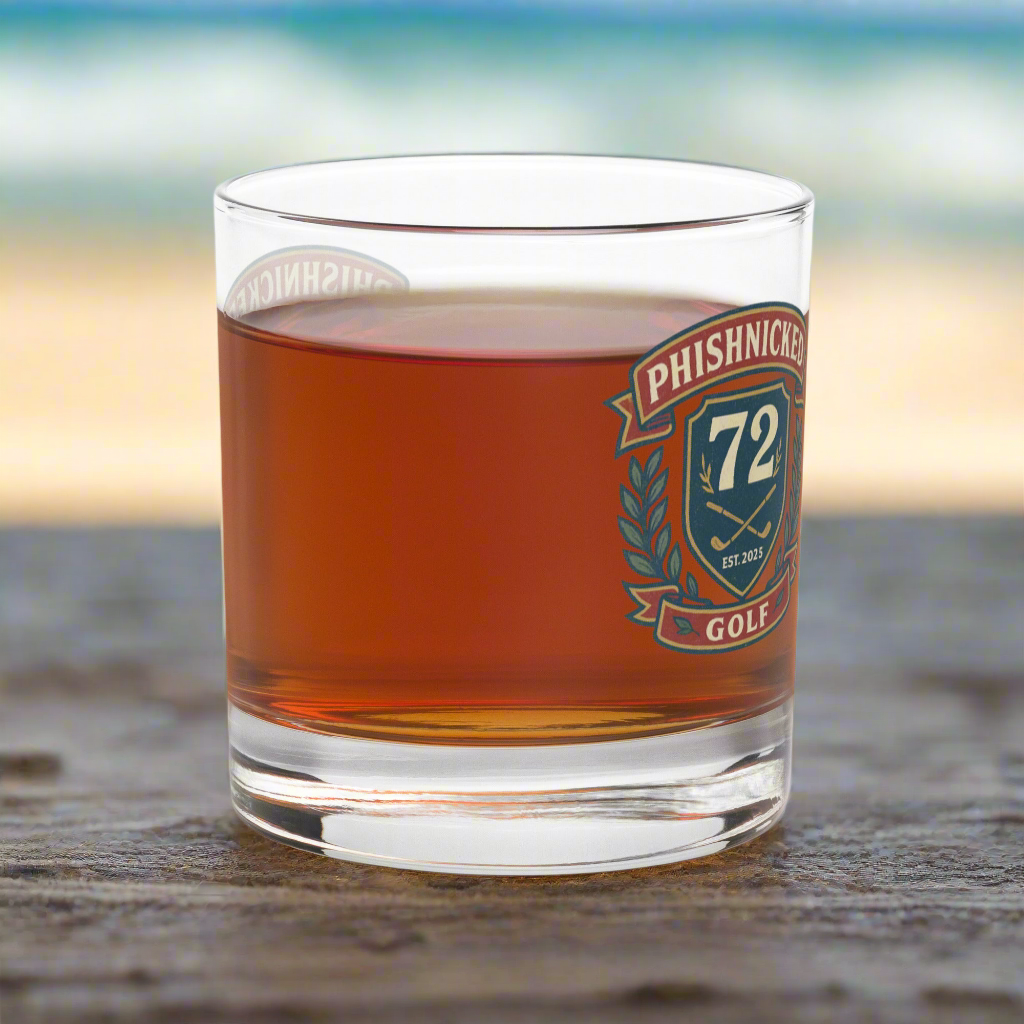 Phishnicked" Golf on the Rocks Glass